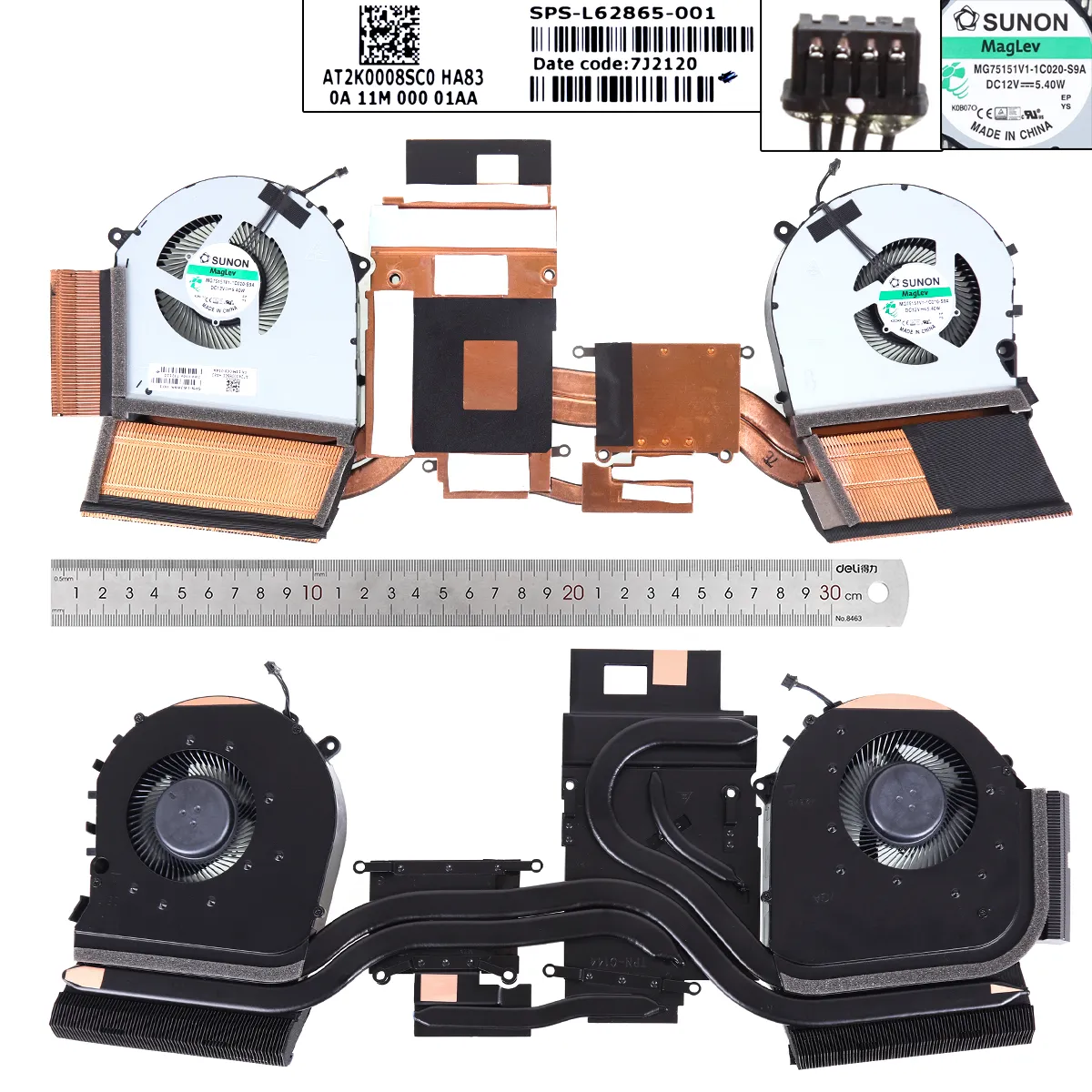 Picture of HP 17-CB TPN-C144 L62865-001（fan+Heatsink）Version 1